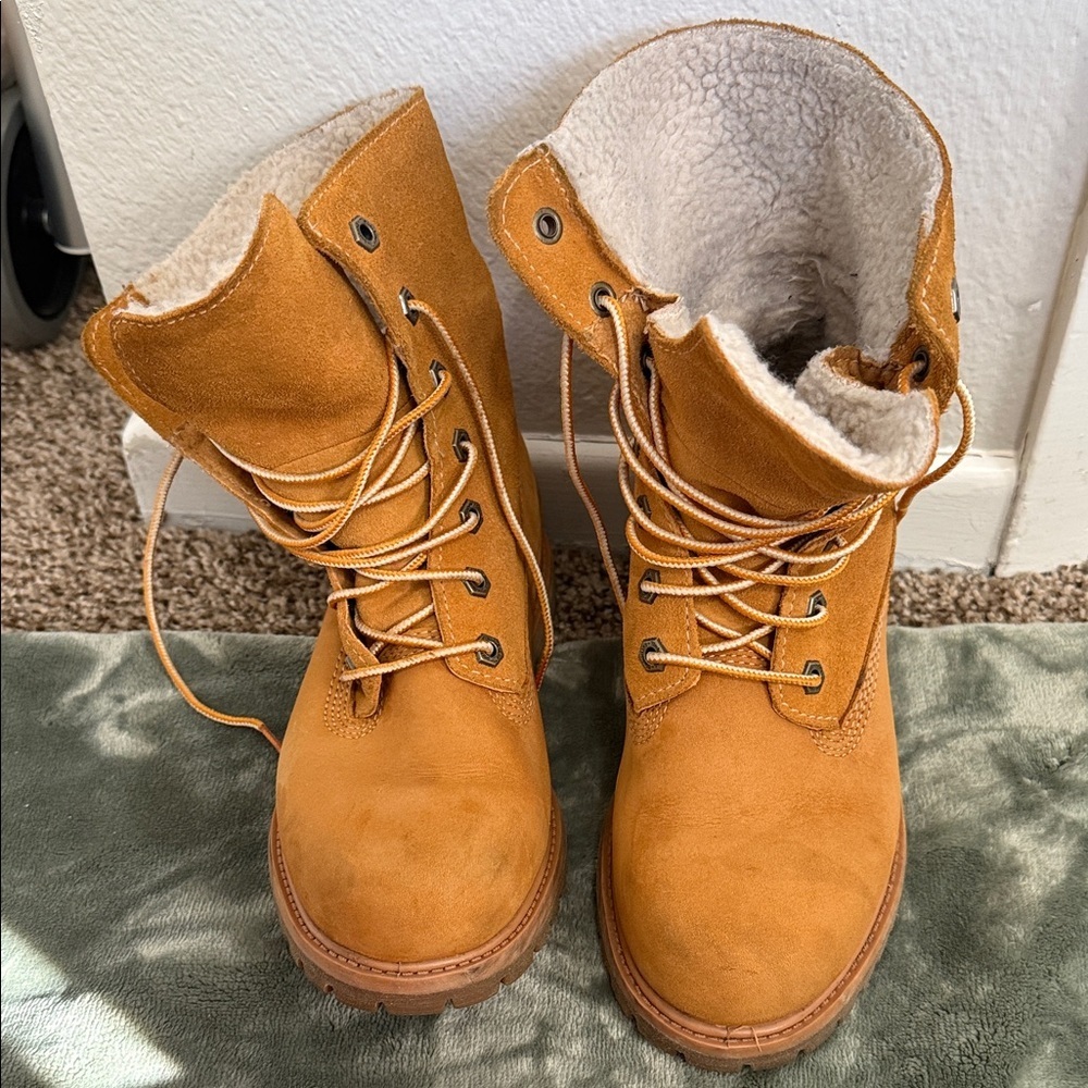 Timberland Women's Tan Combat Boots
